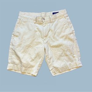 Vintage Polo Light/Pastel Yellow Flat Front Chino Shorts